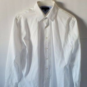 Mens Tommy Hilfiger Size 17.5 34-35 White Reg Fit